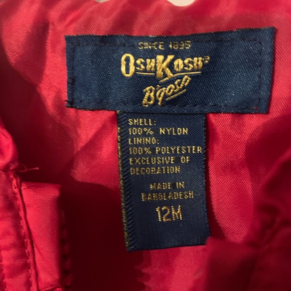 Red Osh Kosh 12 Month Jacket - Picture 3 of 3